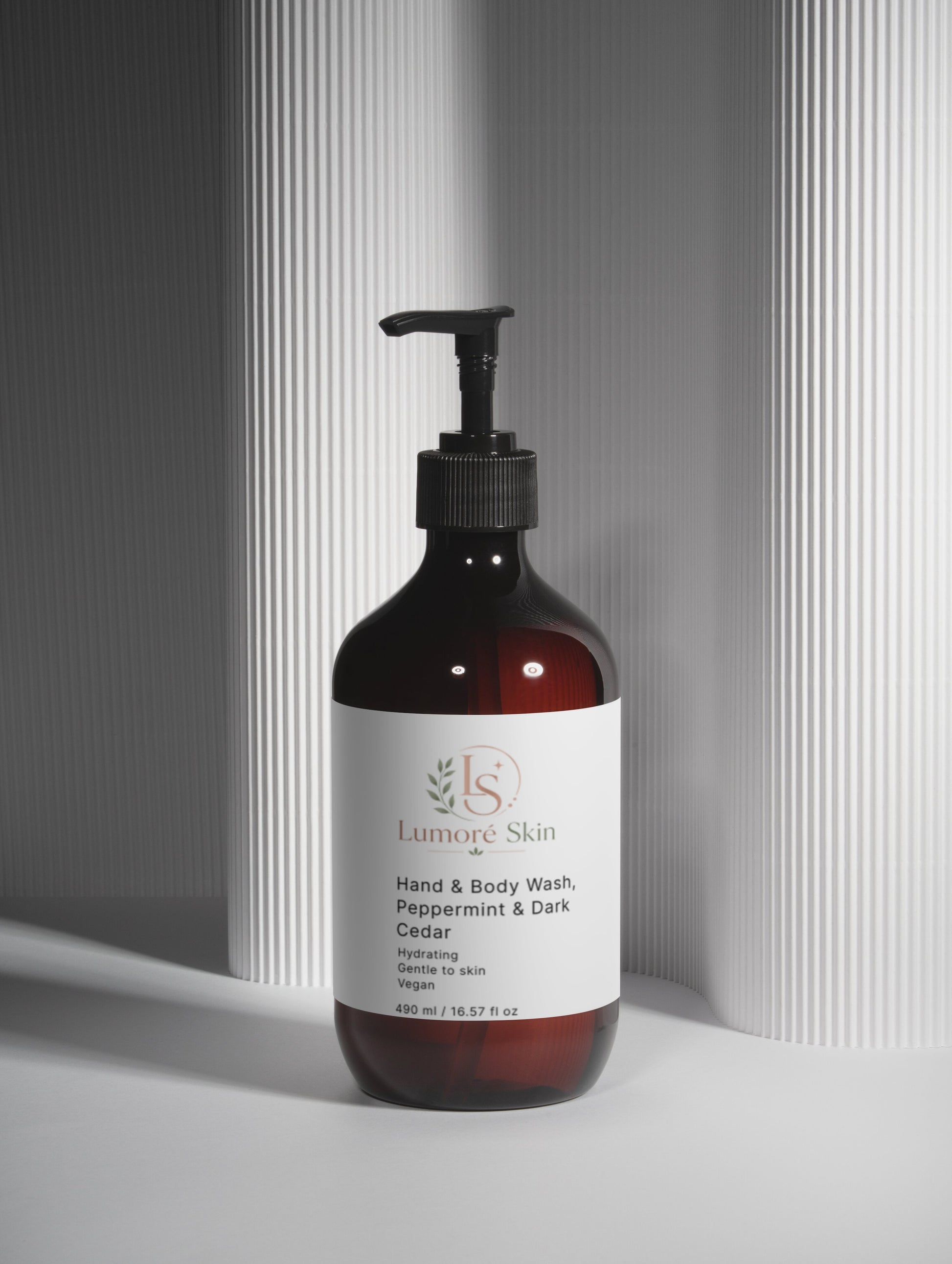 Hand & Body Wash, Peppermint & Dark Cedar